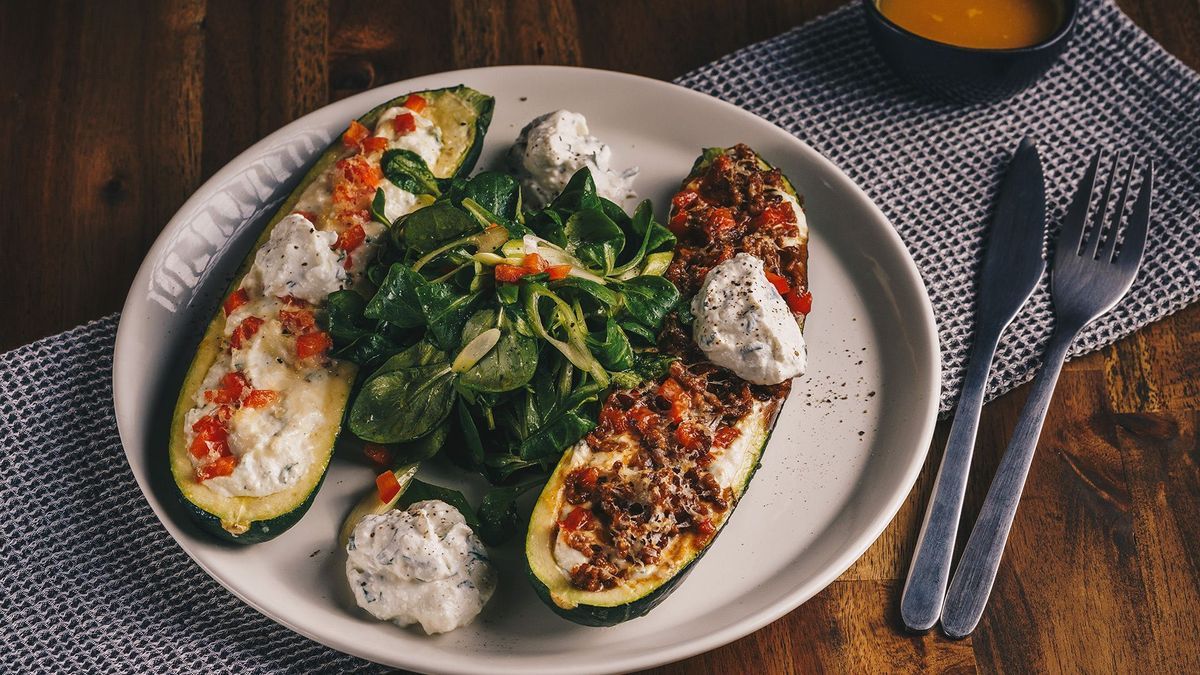 Gefüllte Zucchini mit Ricotta