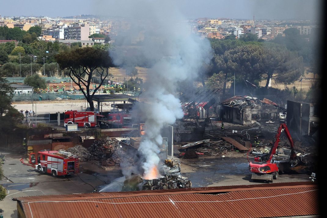 Die Explosion hinterlässt eine Schneise der Verwüstung in Italien.