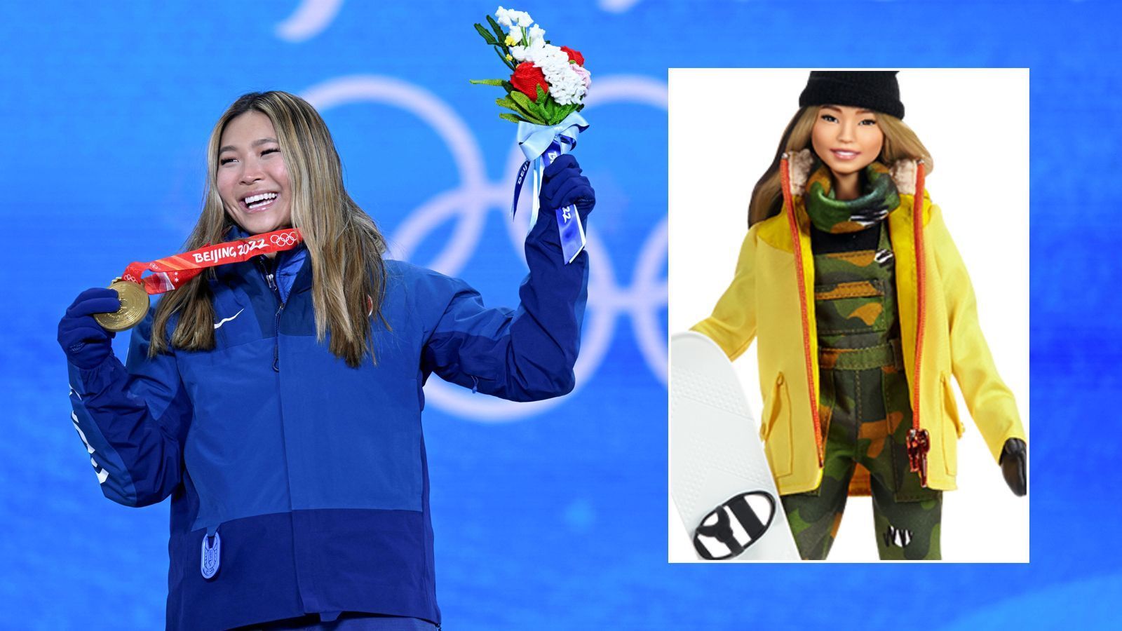 
                <strong>Chloe Kim gibt es auch als Barbie-Puppe</strong><br>
                US-Snowboarderin Chloe Kim gilt als Topstar ihrer Disziplin. In Peking holte die 21-Jährige in der Halfpipe ihre zweite Goldmedaille bei Olympischen Spielen nach ihrem Sieg 2018 in Pyeongchang. In ihrer Heimat ist die Sportlerin nicht nur wegen ihrer Erfolge populär, sondern auch als Werbefigur. Nach dem Olympiasieg 2018 wurde zu Kims Ehren eine Barbie-Puppe auf den Markt gebracht. "Ich stehe hinter Barbies Message, den Mädchen zu zeigen, dass sie alles sein können. Ich möchte, dass sie wissen, dass sie gleichzeitig athletisch und mädchenhaft sein können", sagte Kim damals zur Markeinführung ihrer Barbie-Puppe, die im Rahmen der "Shero"-Aktion zu Ehren inspirierender, weiblicher Vorbilder konzipiert wurde. Von anderen Stars wie Naomi Osaka hat Barbie-Hersteller "Mattel" auch eine Puppe auf den Markt gebracht. 
              