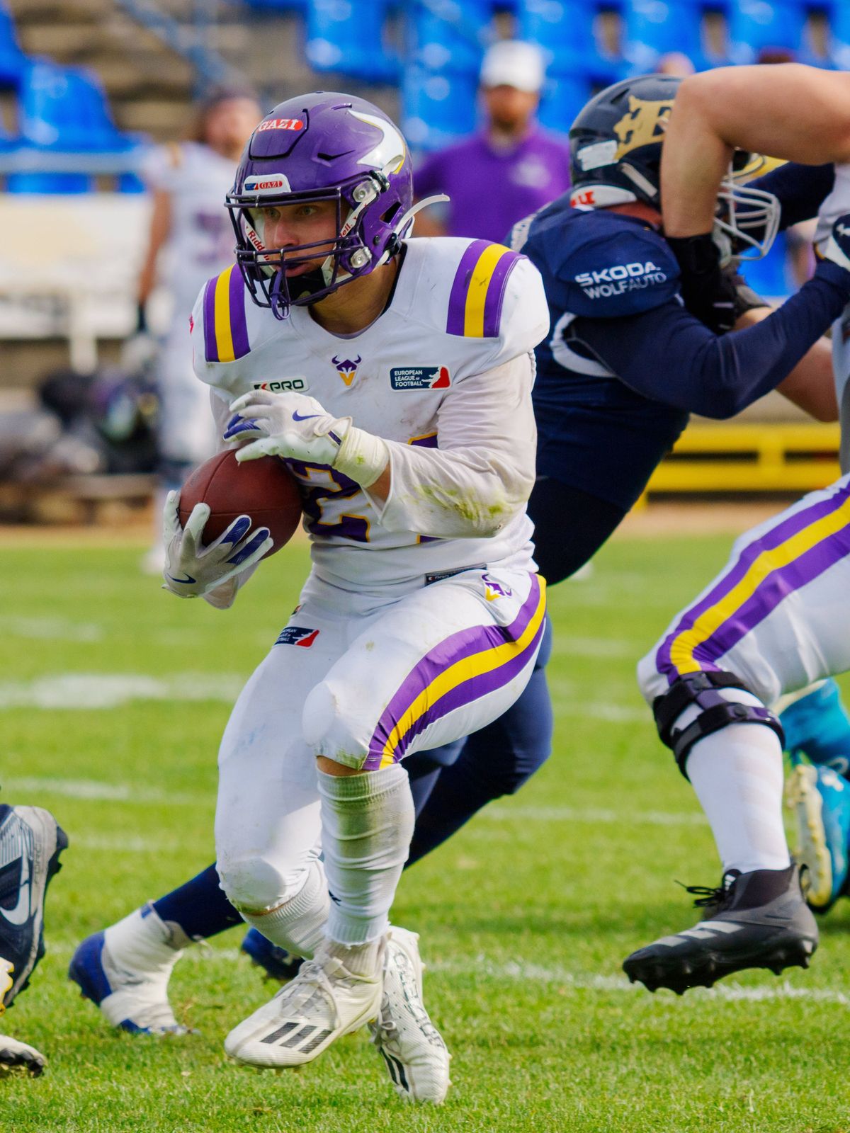 Karri Pajarinen (Vie nna Vikings, 24) run ,Fehervar Enthroners vs Vienna Vikings, American Football, European League of Football, week 11, Season 2025, 26.07.2025, SzÃ kesfehÃ rvar First Field Hung...
