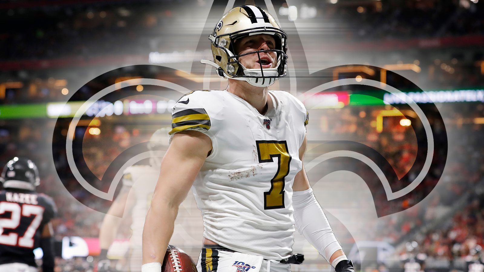 
                <strong>13. Spieltag - Taysom Hill (New Orleans Saints)</strong><br>
                Was für ein Auftritt von Quarterback Taysom Hill im Thanksgiving Game gegen die Atlanta Falcons. Das Multifunktionswerkzeug der New Orleans Saints blockte einen Punt und trug das Ei zwei Mal in die Endzone. Der 29-Jährige ist damit nach Jim McMahon (Bears, 1983) erst der zweite Quarterback seit 1950, dem in einer Partie ein Rushing sowie ein Receiving Touchdown gelungen sind.
              