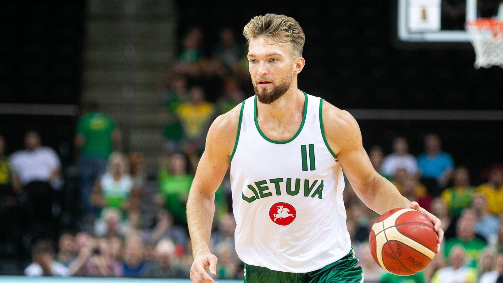 
                <strong>Domantas Sabonis (23, Litauen)</strong><br>
                Team: Indiana PacersPosition: Power Forward / CenterIn der NBA seit: 2016
              