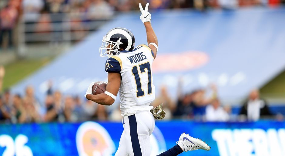 
                <strong>Wide Receiver: Robert Woods </strong><br>
                Eine Reception über 94 Yards zum Touchdown war das Highlight von Robert Woods' Performance gegen die Houston Texans. Insgesamt fing der Wide Receiver der Los Angeles Rams beim 33:7 acht Bälle für 171 Yards und zwei Touchdowns.Gesamtpunktzahl: 29
              