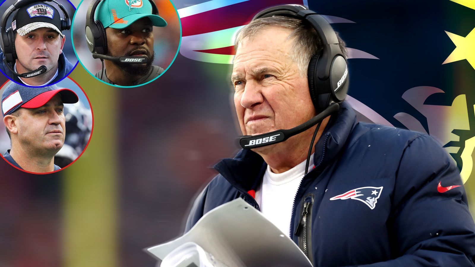 Joe Judge, Brian Flores and the burden of Bill Belichick