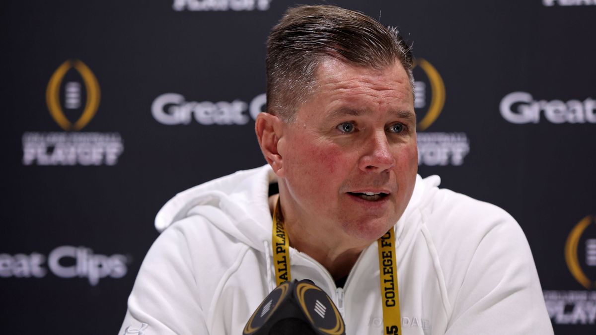 NCAA, College League, USA Football: CFP National Championship Media Day Jan 18, 2025; Atlanta, GA, USA; Notre Dame Fighting Irish defensive coordinator Al Golden during 2025 CFP National Championsh...