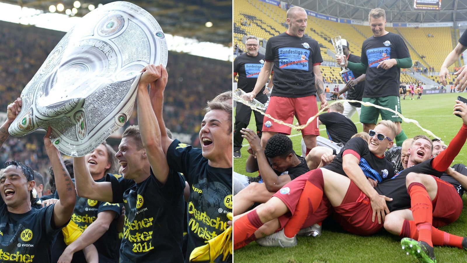 
                <strong>Titel</strong><br>
                In Sachen Erfolge in Form von Titeln ist Borussia Dortmund dem SC Paderborn natürlich auch meilenweit voraus. So holte der BVB bislang acht Mal den Meistertitel, vier Mal den DFB-Pokal, ein Mal die Champions League und ein Mal den Weltpokal. Der SC Paderborn hat hingegen noch keinen einzigen Titel in seiner Vereinsgeschichte im Profifußball einfahren können. Als bislang größte sportliche Erfolge zählen die beiden Bundesliga-Aufstiege in den Jahren 2014 und 2019. 
              