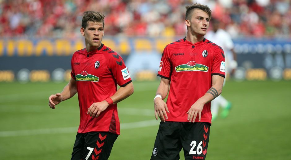 
                <strong>SC Freiburg</strong><br>
                Die Freiburger laufen auch in der kommenden Spielzeit in schlichten roten Heimtrikots auf. 
              