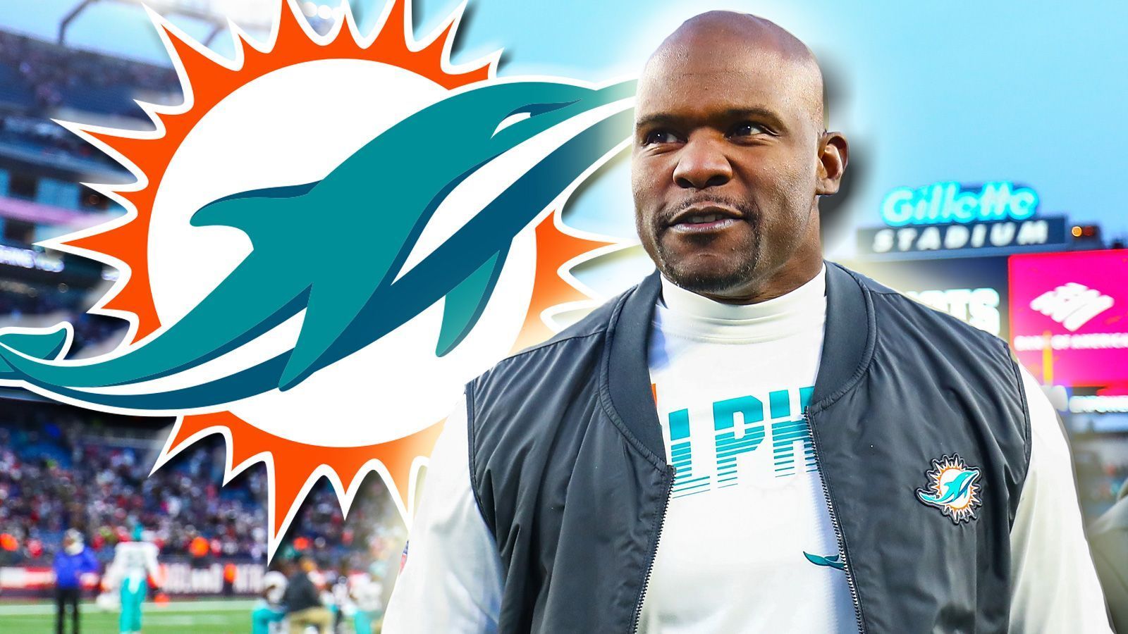 
                <strong>Wie die Miami Dolphins zu Draft-Königen wurden....</strong><br>
                Es ist noch nicht allzu lange her, dass die Miami Dolphins als eines der schwächsten Teams in der NFL galten. Doch die Formkurve in Florida zeigt klar nach oben, was mit einem 2019 eingeleiteten Umbruch zu tun hat. Im Februar dieses Jahres kam Head Coach Brian Flores (Bild) nach Miami, mittlerweile haben die Dolphins beste Zukunftsaussichten. Warum das so ist, und was Laremy Tunsil damit zu tun hat, zeigen wir euch in dieser Galerie.
              