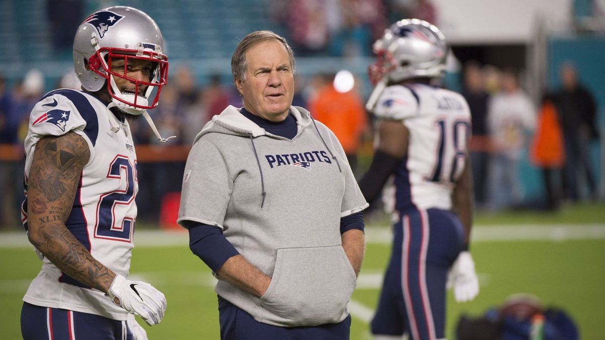 Patrick Chung und Bill Belichick