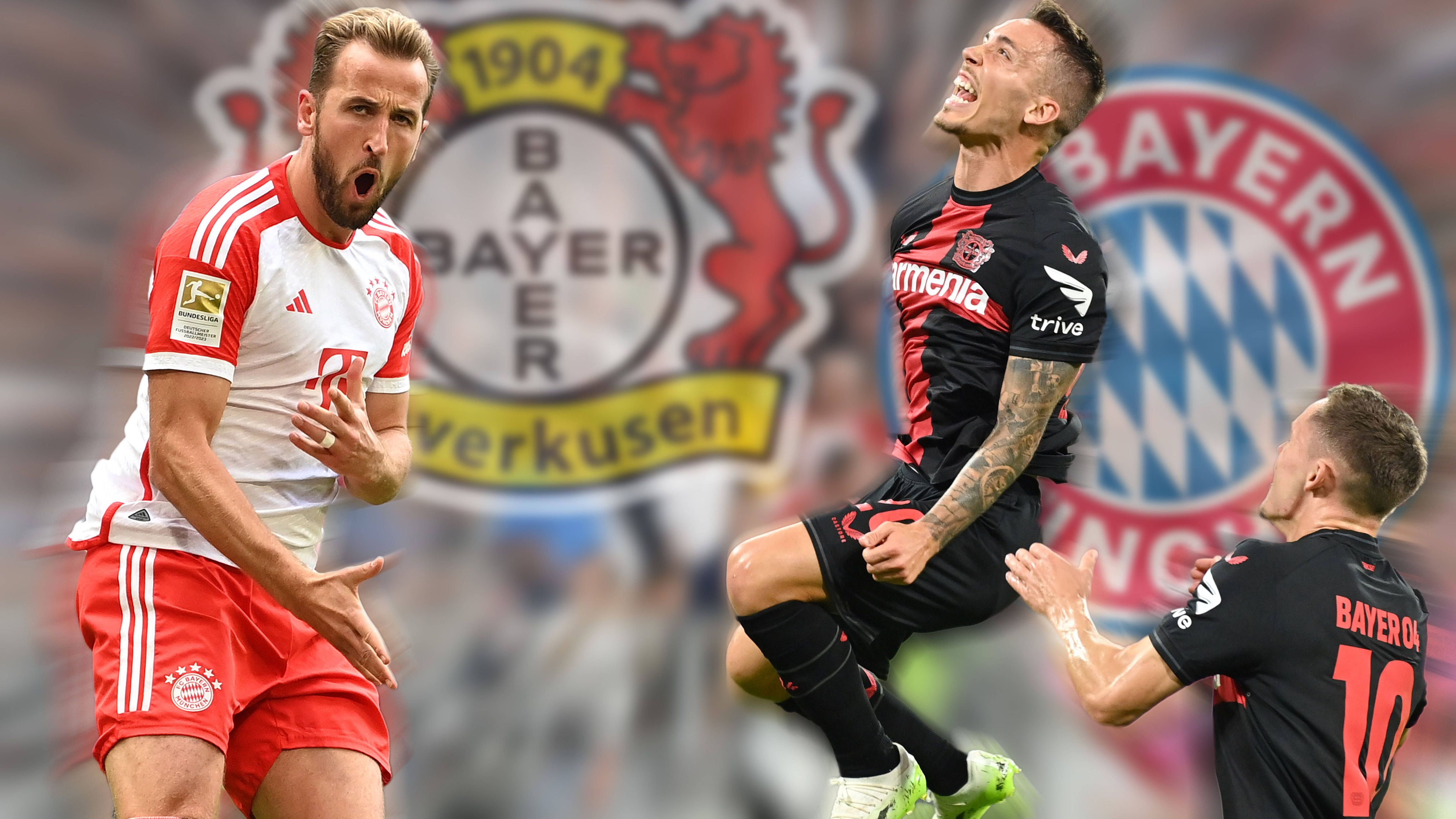 <strong>Topspiel: Head-to-Head</strong><br>Wer ist die berühmte Nasenlänge voraus? Aufgrund unterschiedlicher Systeme sind Bayer Leverkusen und der FC Bayern eigentlich schwer Mann gegen Mann zu vergleichen. Während die Werkself mit einer Dreierkette agiert, setzen die Bayern auf Viererkette. <strong>ran</strong> wagt trotzdem den Vergleich.