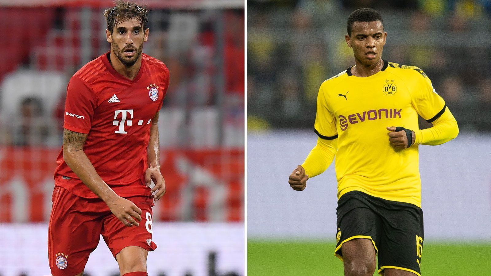 
                <strong>Rechte Innenverteidigung: Javi Martinez vs. Manuel Akanji</strong><br>
                Martinez (l.) brachte zumindest gegen Olympiakos Piräus die von Hoeneß angekündigte Stabilität in die zuvor alles andere als sattelfeste Defensive des FCB. Der Spanier agiert selten spektakulär, aber zumeist durchsetzungsstark. Dagegen mutierte Akanji in den vergangenen Wochen immer mehr zum Unsicherheitsfaktor, sein Fehler lud Inter am Dienstag zur schnellen Führung ein. Auf den Dauerbrenner in der BVB-Abwehr könnten es die Bayern besonders absehen. Diesen Punkt ergattert der Bayer: 3:1.
              