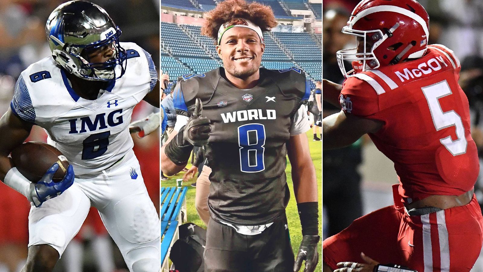 
                <strong>Die Top 10 College Prospects 2019</strong><br>
                Jedes Jahr kommen frische Kräfte an US-Unis und Colleges, die den Football aufmischen. Die allergrößten Talente, die aus High Schools oder dem Ausland ans College kommen, werden im renommierten Rating-System des Statistik-Portals von 247Sports mit fünf Sternen bewertet. Dazu gibt es ein bis auf fünf Nachkommastellen genau ermitteltes Rating, das Einschätzungen aller relevanten Scouting-Portale berücksichtigt und so eine Rangliste der Spieler nach Potenzial ermöglicht. Wir zeigen die Top 10 der neuen Football-Talente in der kommenden College-Saison (immer samstags live auf ran.de)
              