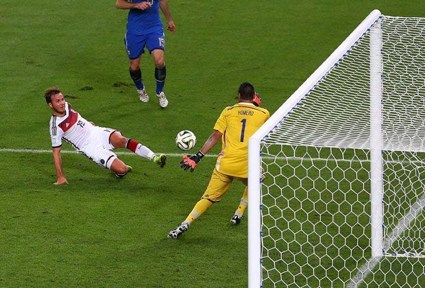 
                <strong>Juli 2014</strong><br>
                Mario Götze schießt Deutschland zum WM-Titel.
              