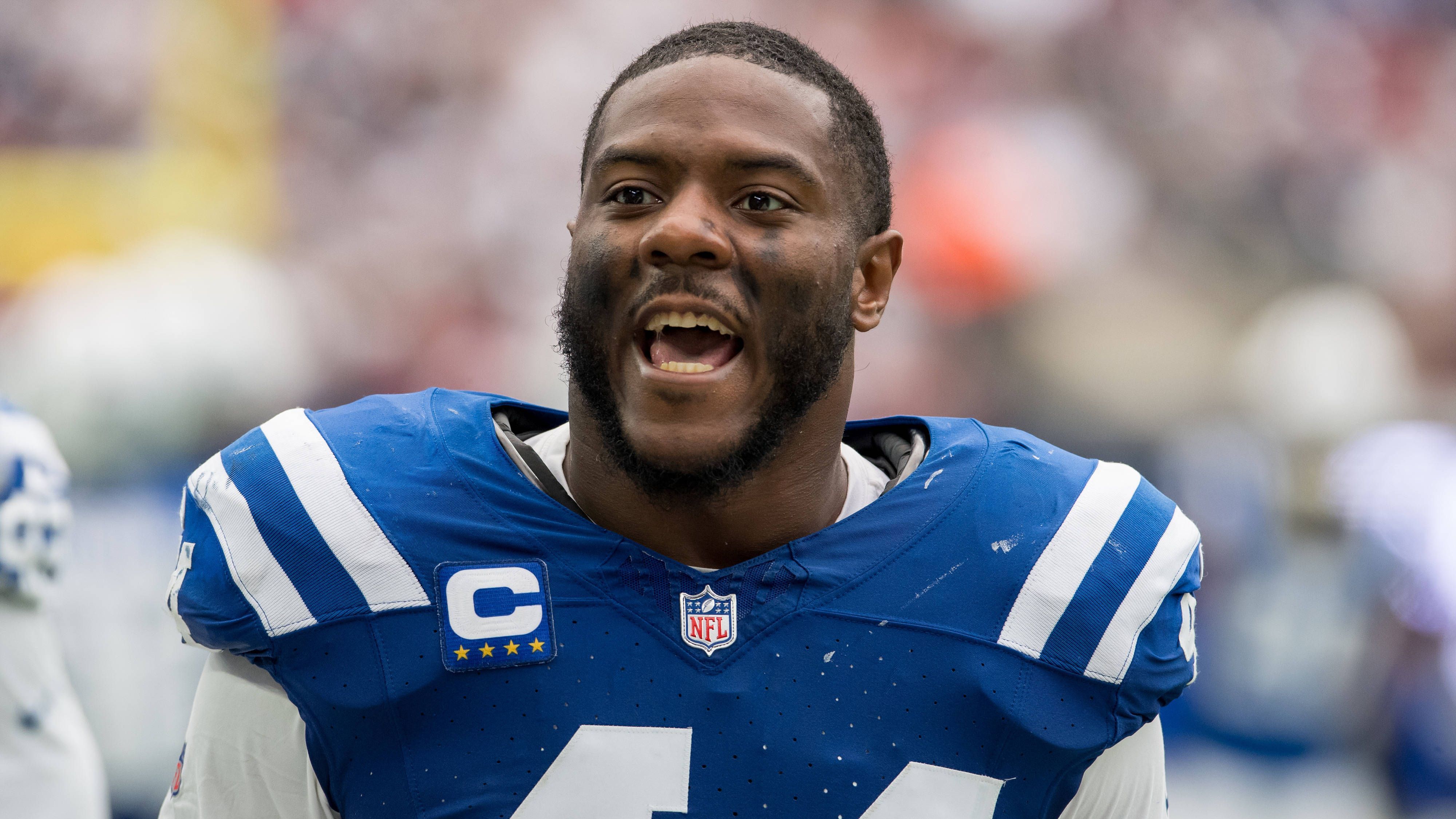 <strong>Tackles</strong><br>1. Bobby Wagner (Seattle Seahawks) - 184 Tackles<br>2. Zaire Franklin (Foto, Indianapolis Colts) - 181 Tackles<br>3. Foyesade Oluokun (Jacksonville Jaguars) und&nbsp;Alex Singleton (Denver Broncos) - beide 174 Tackles<br>5. Azeez Al-Shaair (Tennessee Titans) - 163 Tackles