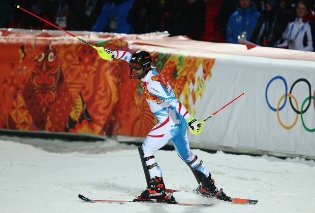 
                <strong>Ski Alpin, Slalom, Herren: Gold - Mario Matt - Österreich</strong><br>
                Gold geht wie erwartet an die Alpin-Nation Österreich! Der Sieger ist der 34 Jahre alte Mario Matt.
              