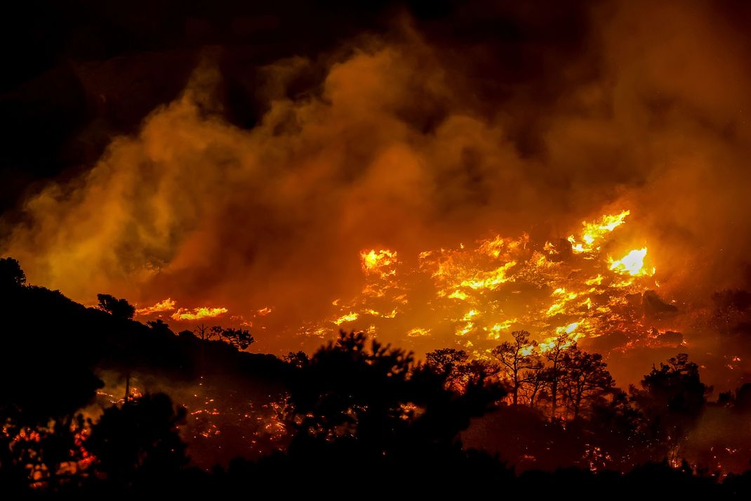 Auch auf Kreta lodern die Flammen.