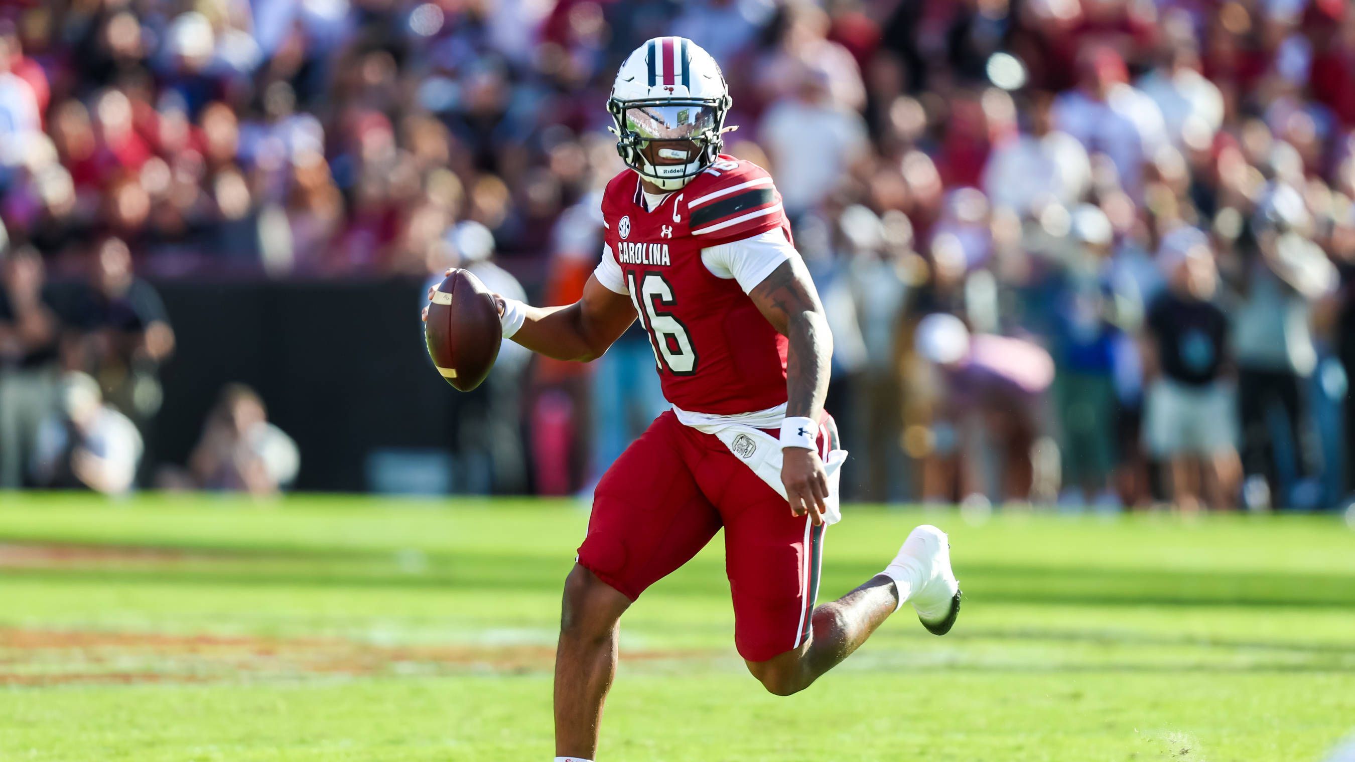 <strong>Platz 4 (geteilt): Lanorris Sellers (South Carolina Gamecocks)</strong> <br>Position: Quarterback<br>Quote: +700
