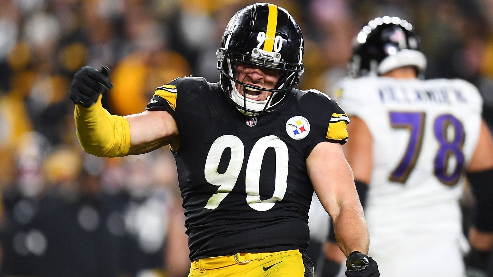 
                <strong>Platz 6: T.J. Watt</strong><br>
                &#x2022; Linebacker<br>&#x2022; Pittsbugh Steelers<br>
              