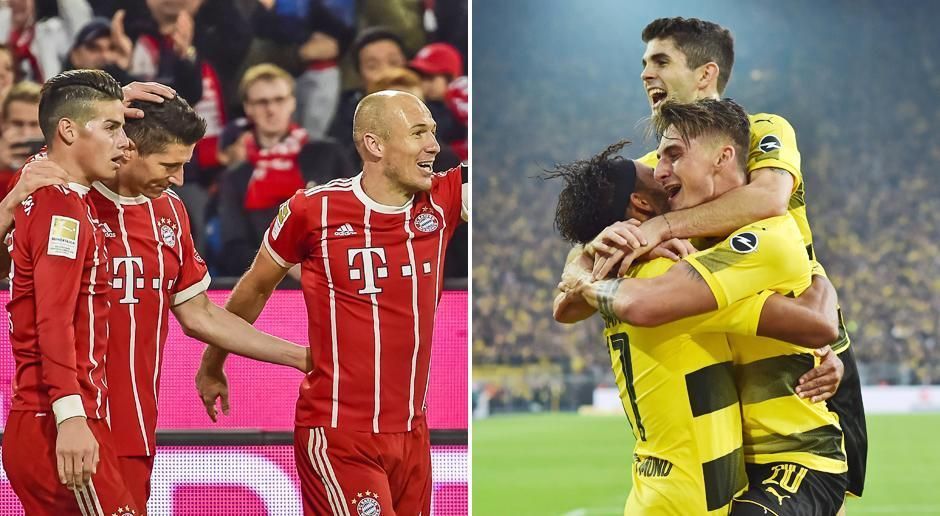 
                <strong>Deutsche Trios</strong><br>
                Deutschlands Top-Trios haben es nicht unter die Top 5 geschafft - aber immerhin auf Rang 6 und 7. Platz 6 mit insgesamt 17 Treffern belegt das BVB-Gespann (re.) um Pierre-Emerick Aubameyang (10 Tore), Maximilian Philipp (5 Tore) und Christian Pulisic (2 Tore). Das Bayern-Trio (li.) mit Robert Lewandowski (11 Tore), Arjen Robben (3 Tore) und James (2 Tore) liegt dahinter auf Platz 7 mit insgesamt 16 Treffern.
              