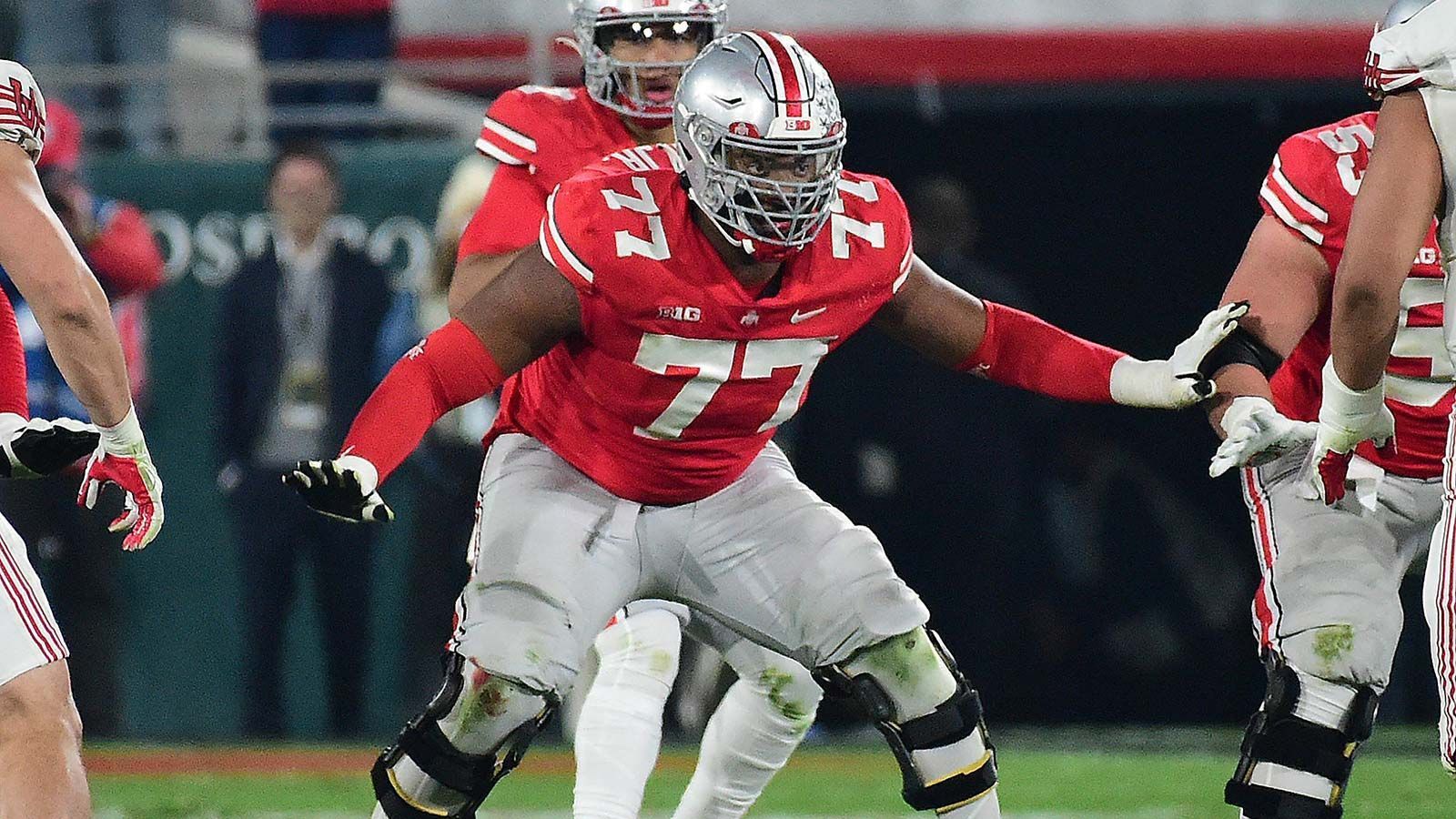 
                <strong>Paris Johnson Jr.</strong><br>
                &#x2022; Position: Offensive Tackle<br>&#x2022; College: Ohio State University<br>
              