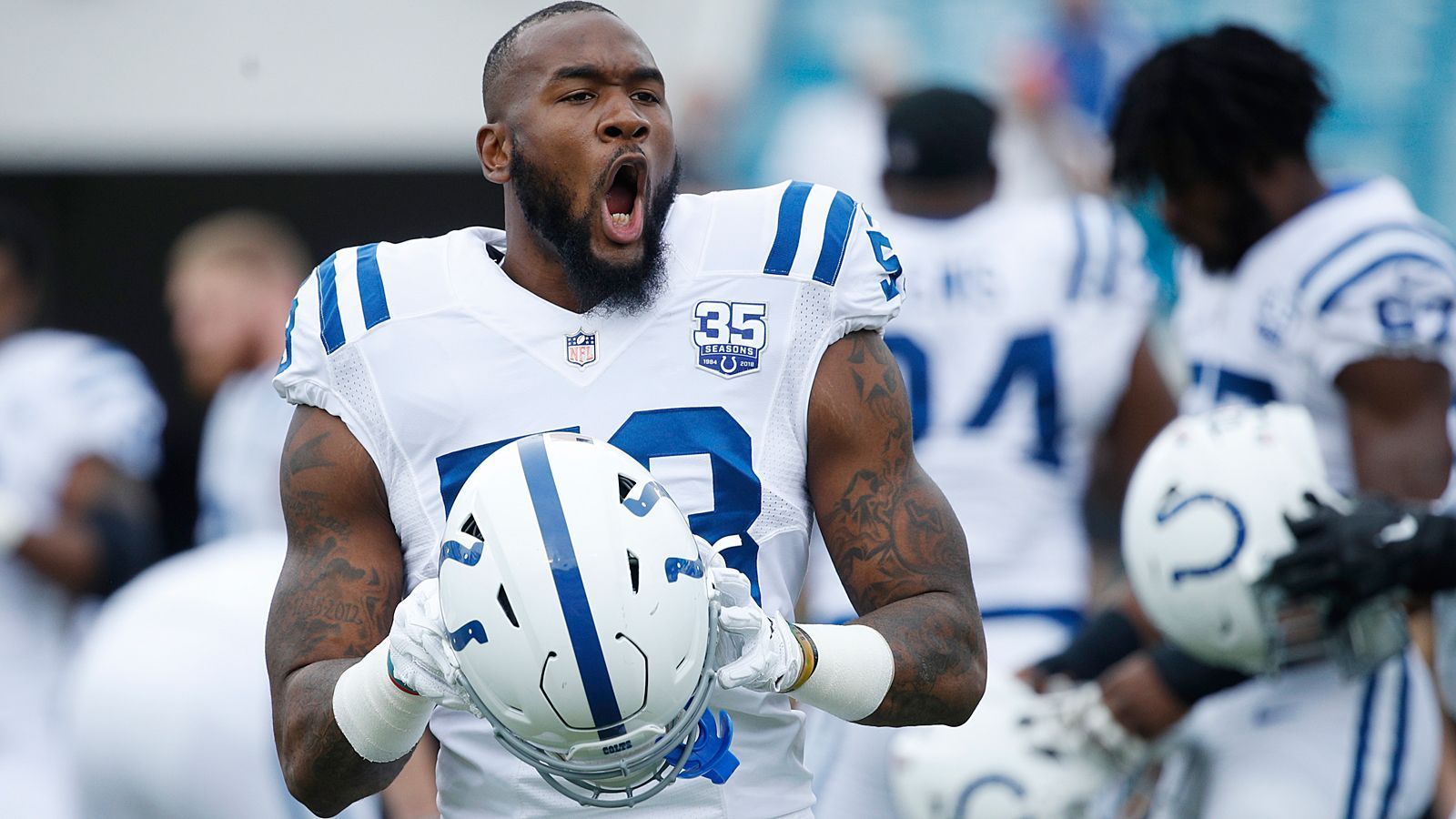 
                <strong>Defensive Rookie of the Year: Darius Leonard (Indianapolis Colts) - 18 Stimmen</strong><br>
                Mit 163 Tackles führt Darius Leonard das ligaweite Ranking der Regular Season an. Der Zweitrunden-Pick schlug ohne Anlaufschwierigkeiten ein, verhalf den Indianapolis Colts zur ersten Playoff-Teilnahme nach vier Jahren. Stark agierte der Linebacker auch bei Sacks (sieben) und Forced Fumbles (vier). Leonard ist bereits das Herz der Colts-Defense.Weitere Stimmen: Derwin James (4), Denzel Ward (1)
              