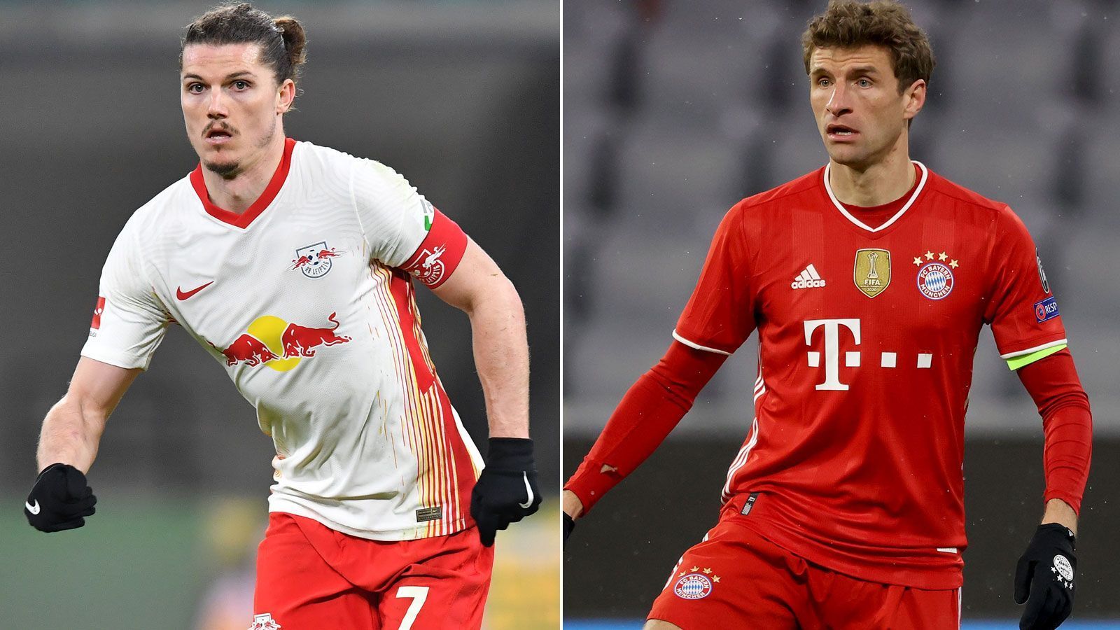 
                <strong>Zentraler Mittelfeldspieler: Marcel Sabitzer vs. Thomas Müller</strong><br>
                Hier messen die offensiven Anführer ihre Kräfte. Sabitzer hat in Leipzig den Schritt zum Topspieler vollzogen, als Kapitän ist er der verlängerte Arm von Nagelsmann und gibt auf dem Rasen den Takt vor. Mit drei Liga-Toren seit Anfang Februar hat der Österreicher auch eine weitere Qualität aufgedeckt. Er muss sich vergleichen mit dem Kommandogeber der Bayern, Müller spielt seit mehr als einem Jahr wie in der Blüte seines Fußballerlebens und findet wieder Räume auf dem Feld, die allen anderen verschlossen bleiben. Nicht nur aufgrund seiner 24 Torbeteiligungen ist ganz klar: Ohne das Eigengewächs in dieser Form wären die Münchner angesichts der starken Konkurrenz nicht auf dem Weg zur erneuten Titelverteidigung. Müller setzt sich auch hier durch und stellt auf 3:5.
              