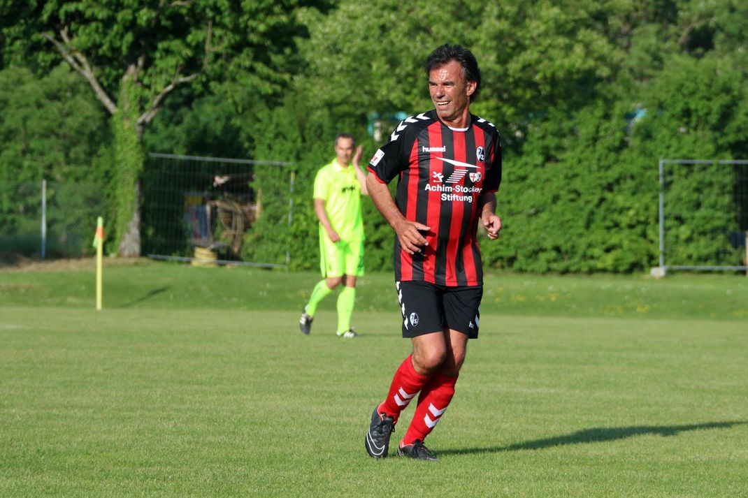 Maximilian Heidenreich 2018 beim Promi-Kick SC Freiburg Traditionself gegen FC Augsburg.