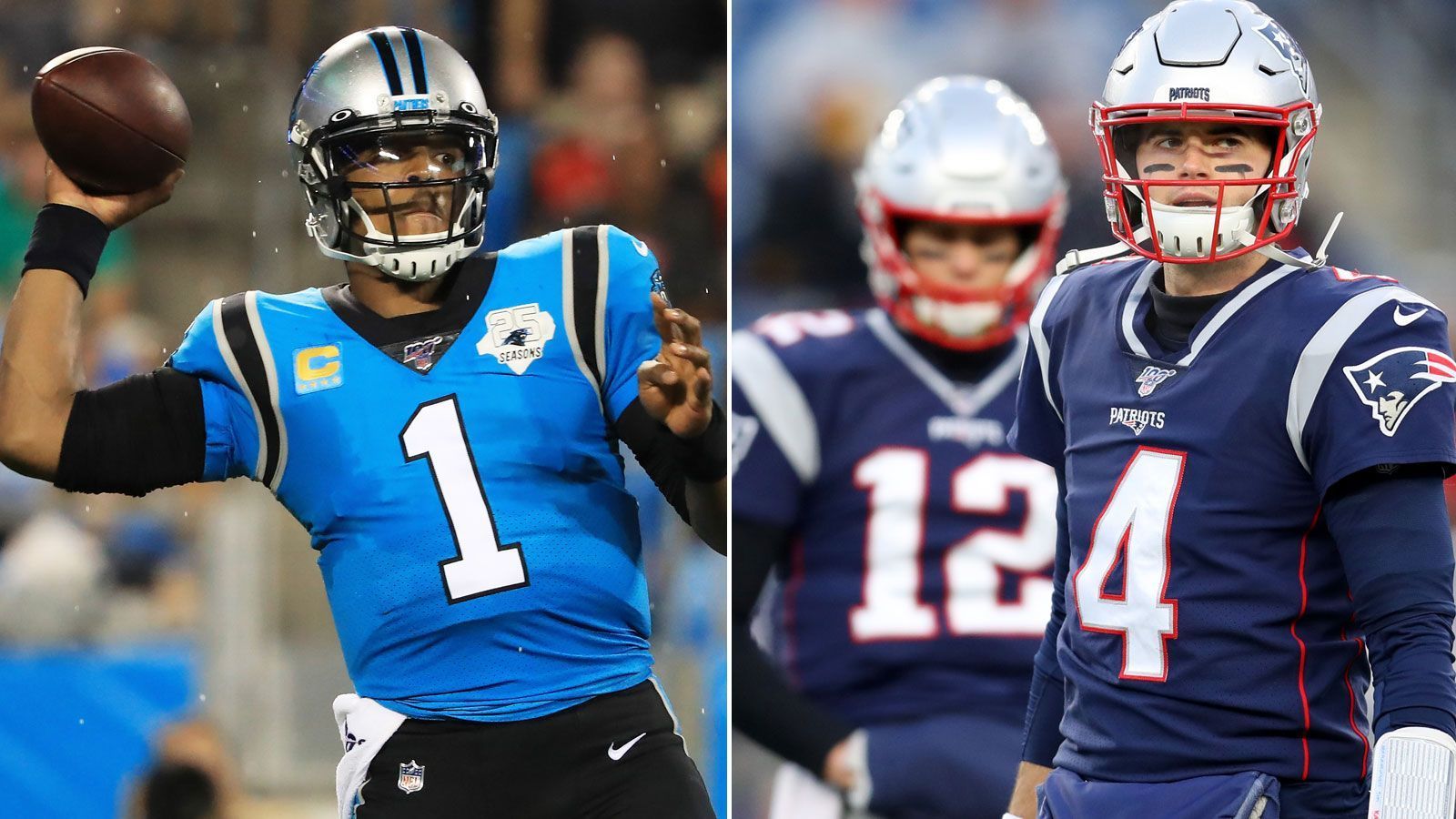 
                <strong>Cam Newton vs. Jarrett Stidham (New England Patriots)</strong><br>
                Die Quarterback-Frage haben die New England Patriots nach dem Abgang von Tom Brady eindrucksvoll beantwortet. Mit dem zu günstigen Konditionen angelockten Cam Newton (l.) kommt ein Nummer-1-Pick, der MVP der Saison 2015, ein Super-Bowl-Teilnehmer. Sein Herausforderer ist im Grunde ein Unbekannter: Jarrett Stidham. Alles deutet darauf hin, dass der Youngster zumindest in dieser Saison von "Super Cam" lernen soll. Newton geht stets voran, kann ein Team motivieren, mitreißen und auf die Siegerstraße führen. Sein größtes Problem ist aber die Verletzungsanfälligkeit, die ihm nach neun Jahren auch den Job bei den Carolina Panthers gekostet hat. Sollte es bei Newton erneut zwicken und zwacken, könnte Stidham schneller als gedacht in die Starterrolle schlüpfen. Teuer zu stehen würde es den Patriots nicht kommen.
              