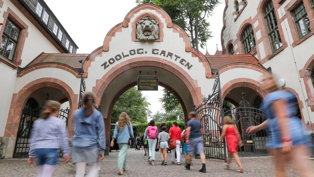 Der Eingang des Zoo Leipzig.