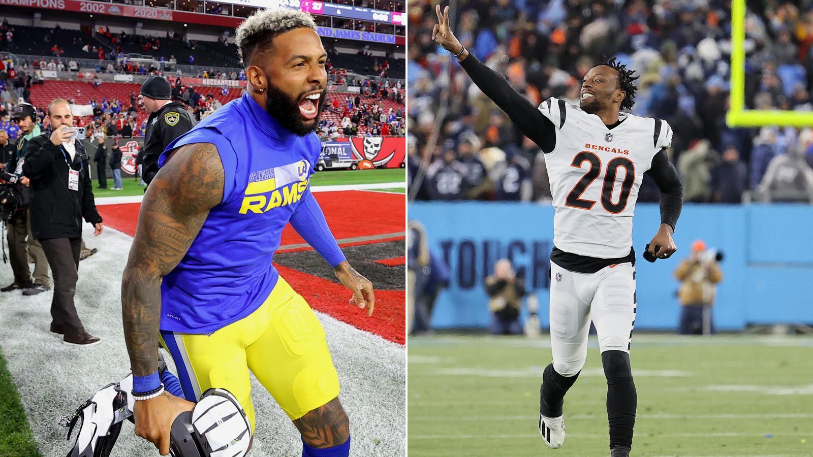
                <strong>Odell Beckham Jr. vs. Eli Apple</strong><br>
                ... wovon gerade Odell Beckham Jr. profitieren sollte. OBJ überzeugt seit seiner Ankunft bei den Rams und ist als zweitbester Receiver im Team überqualifiziert. Bei den Rams kommt der Ex-Browns-Profi in elf Spielen auf 549 Receiving-Yards und sechs Touchdowns. Gegen Cincinnati wird er durch Kupps Sonderverteidigung wohl einige Duelle mit Eli Apple bekommen, der über die gesamte Saison inkonstant auftrat und zuletzt Tyreek Hill kaum kontrollieren konnte. Stafford sollte OBJ beim Super Bowl häufig suchen.
              