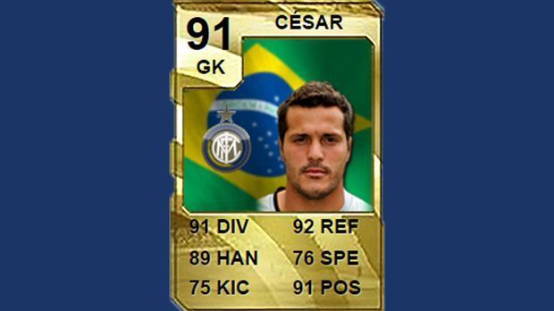 
                <strong>Torwart: Julio Cesar (Inter Mailand) - Stärke 91</strong><br>
                Torwart: Julio Cesar (Inter Mailand) - Stärke 91
              