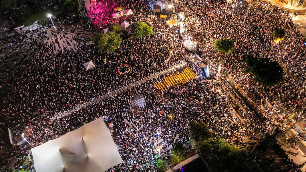 Protestaktion in Tel Aviv zur Freilassung aller Hamas-Geiseln