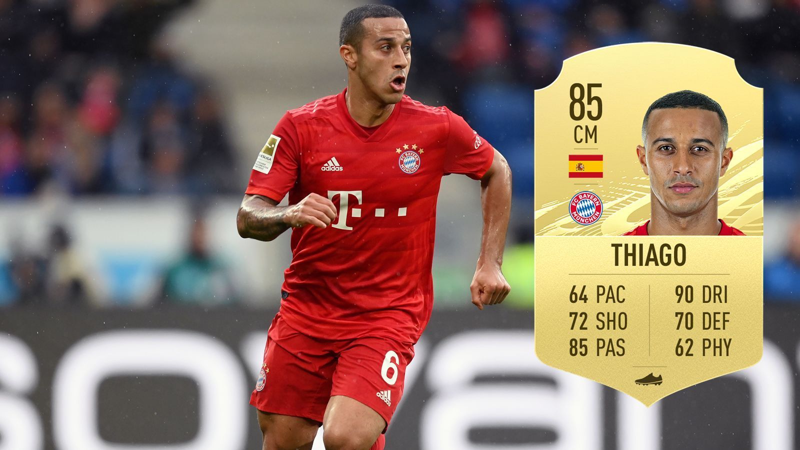 
                <strong>Thiago (FC Bayern München/Spanien)</strong><br>
                Abwertung: -2 PunkteGesamtstärke FIFA 20: 87Gesamtstärke FIFA 21: 85
              