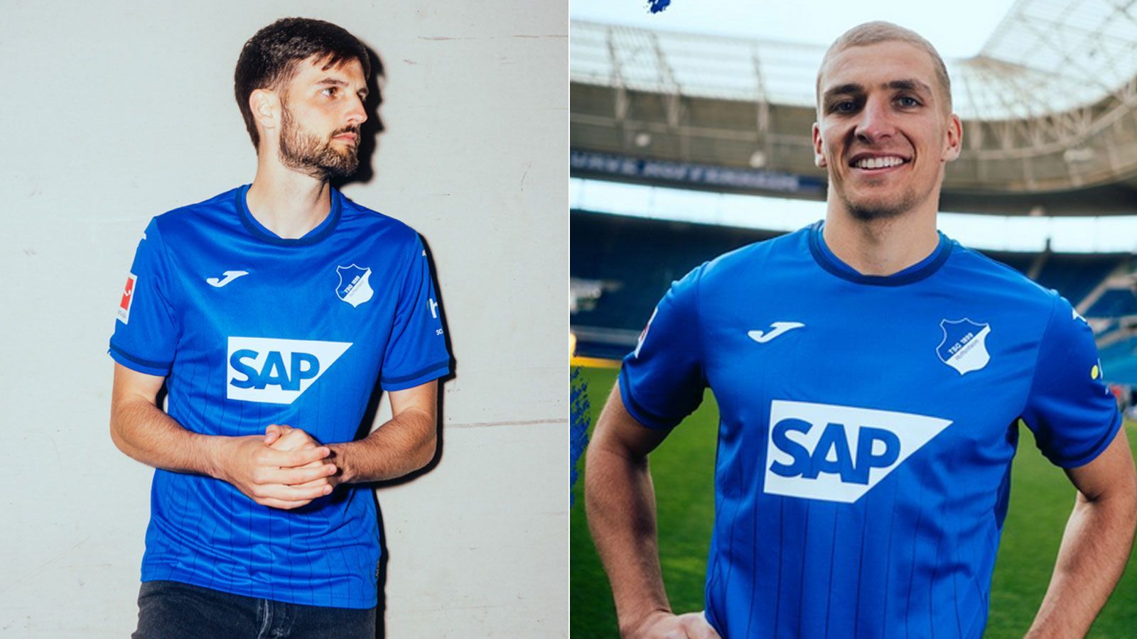 <strong>TSG Hoffenheim</strong><br>Im Vorfeld durften es unter anderem Florian Grillitsch (l.) und Grischa Pröml bereits überstreifen und sich in Pose werfen.