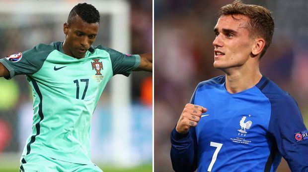 
                <strong>Nani vs. Antoine Griezmann</strong><br>
                Nani vs. Antoine Griezmann: Der frühere ManU-Spieler Nani zeigte in Frankreich bislang, dass er auch als Sturmspitze gut funktionieren kann. Im Halbfinale gegen Wales erzielte Nani, der nach der EM zu Valencia wechseln wird, bereits seinen dritten Treffer bei dieser Endrunde. Dennoch steht er im Schatten von Frankreichs Top-Torjäger Griezmann. Der Offensivmann von Atletico Madrid erledigte Deutschland im Halbfinale mit einem Doppelpack quasi im Alleingang und erzielte bislang schon sechs Treffer bei der EM 2016. Punkt für Frankreich. 5:7
              