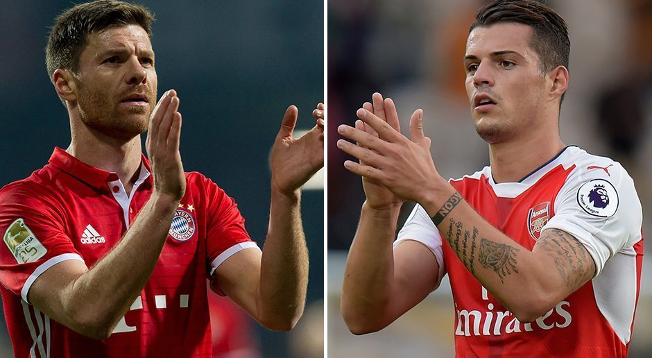 
                <strong>Defensiver Mittelfeldspieler: Xabi Alonso vs. Granit Xhaka</strong><br>
                In Sachen Routine macht dem Taktgeber im Bayern-Team niemand etwas vor. Alonso behält stets die Ruhe am Ball, doch speziell in dieser Saison hat sich der 35-Jährige einige grobe Schnitzer geleistet. Arsenals 45-Millionen-Euro-Mann mit Gladbacher Vergangenheit hat sofort eingeschlagen, schießt jedoch manchmal auch über das Ziel hinaus. Gerade erst hat Xhaka seine zweite Rot-Sperre abgesessen. Im Duell mit Alonso verkürzt er dennoch auf 5:2.
              