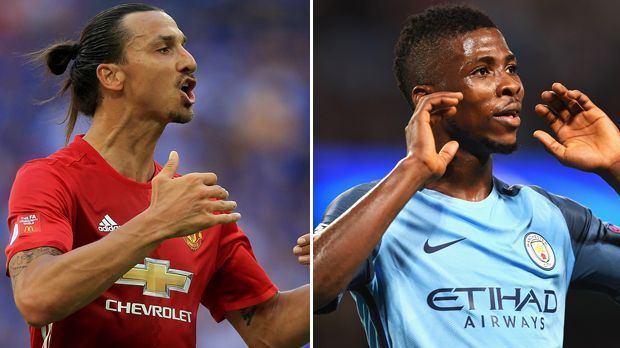 
                <strong>Angriff - Zlatan Ibrahimovic vs. Kelechi Iheanacho</strong><br>
                Zlatan Ibrahimovic vs. Kelechi Iheanacho: "Boss" Ibrahimovic versucht sich im Herbst seiner Karriere doch noch in England. Der ablösefreie Schwede entpuppt sich bislang als Top-Verstärkung für seinen Förderer Mourinho und United. Ibras Bilanz: Drei Tore in drei Spielen. Da kann City nicht mithalten, weil Starstürmer Sergio Agüero gesperrt fehlt. Stattdessen wird Nachwuchstalent Iheanacho bei den Gästen stürmen - eine klare Schwächung. Punkt für United. Stand: 6:8
              