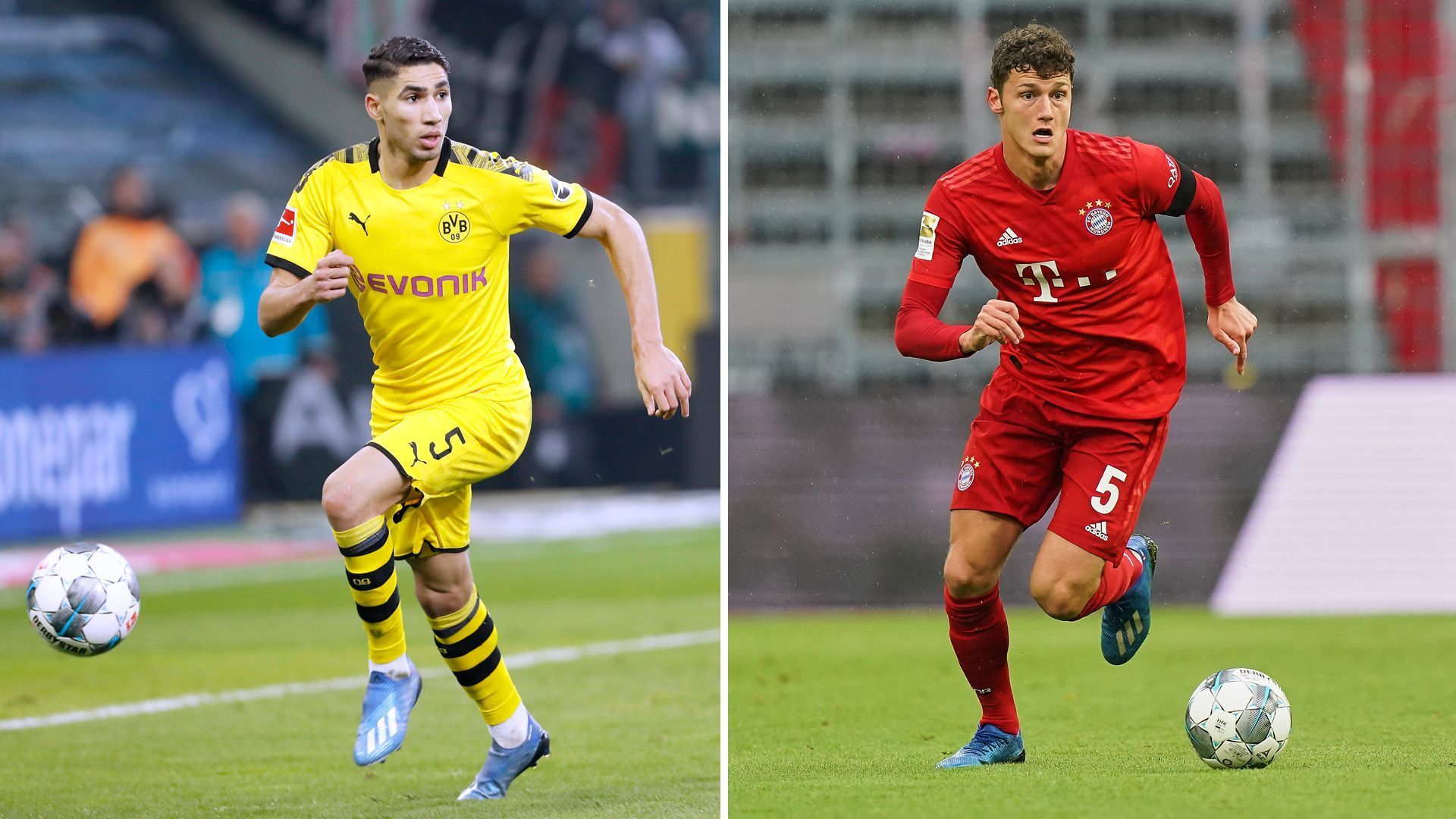 
                <strong>Rechter Verteidiger: Achraf Hakimi vs. Benjamin Pavard</strong><br>
                Beide Spieler sind auf ihrer Position eine Bank und lassen nur selten hinten etwas anbrennen. Für Hakimi spricht sein Offensivdrang und mit vier Toren und zehn Vorlagen war der marokkanische Nationalspieler bisher an 14 Ligatoren direkt beteiligt. Pavard wurde im Verlauf der Saison auch immer offensiver, aber mit nur drei Toren und drei Vorlagen ist er nicht annähernd so torgefährlich wie sein Pendant auf Dortmunder Seite. Dieser Punkt geht an Hakimi. BVB 1:1 Bayern
              