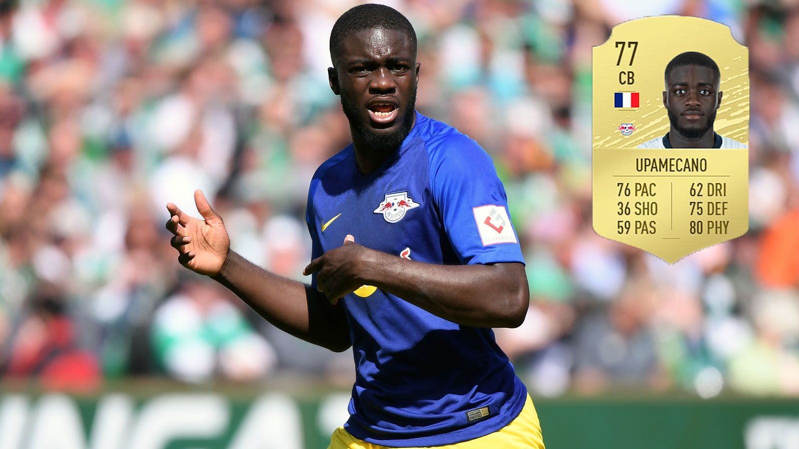 
                <strong>Abwehr: Dayot Upamecano (+11/RB Leipzig)</strong><br>
                Spielstärke: 77Potenzial: 88 (+11)
              