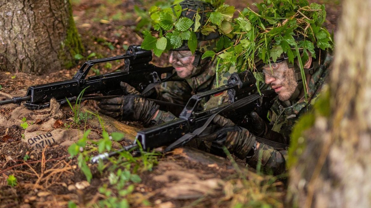 Reservisten der Bundeswehr bei einer Übung