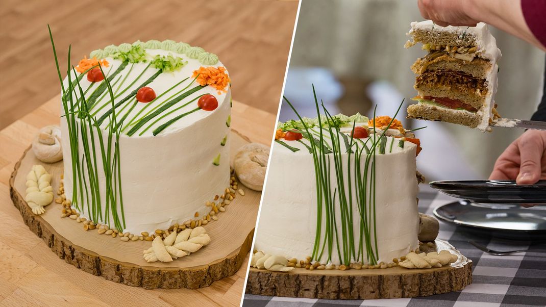 Brot Vinschgauer Art mit Schabziger Klee, Antipasti, Bergkäse, Hackfleisch-Füllung und
Paprika-Walnuss-Creme