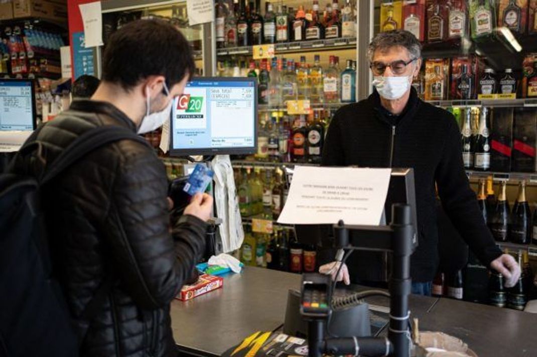 Ein Supermarkt in Paris: Die Mitarbeiter von Auchan erhielten bereits einen Bonus