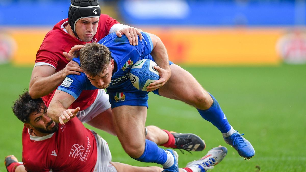 MATT GALLAGHER (Italy) during Italy vs Georgia, Autumn Nations Series rugby match in Genova, Italy, November 17 2024 PUBLICATIONxNOTxINxITA Copyright: xDaniloxVigo IPAxSportx xipa-agenx xx IPA_5163...