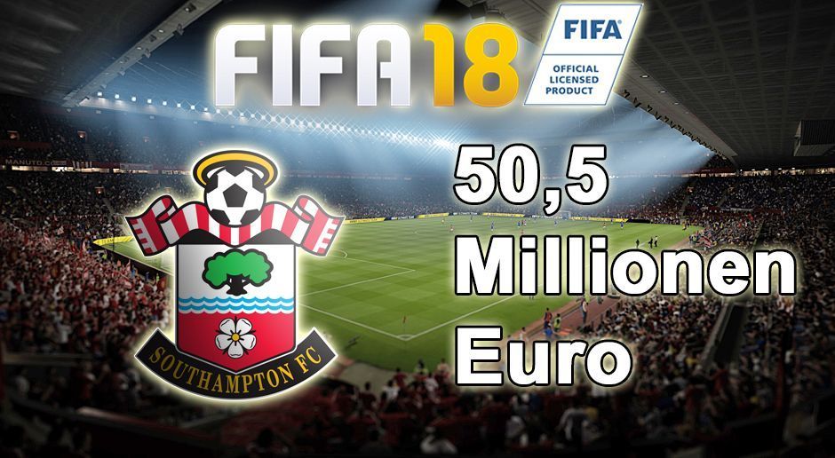 
                <strong>FIFA 18 Karriere: FC Southampton</strong><br>
                Platz 19: 50,5 Millionen Euro.
              