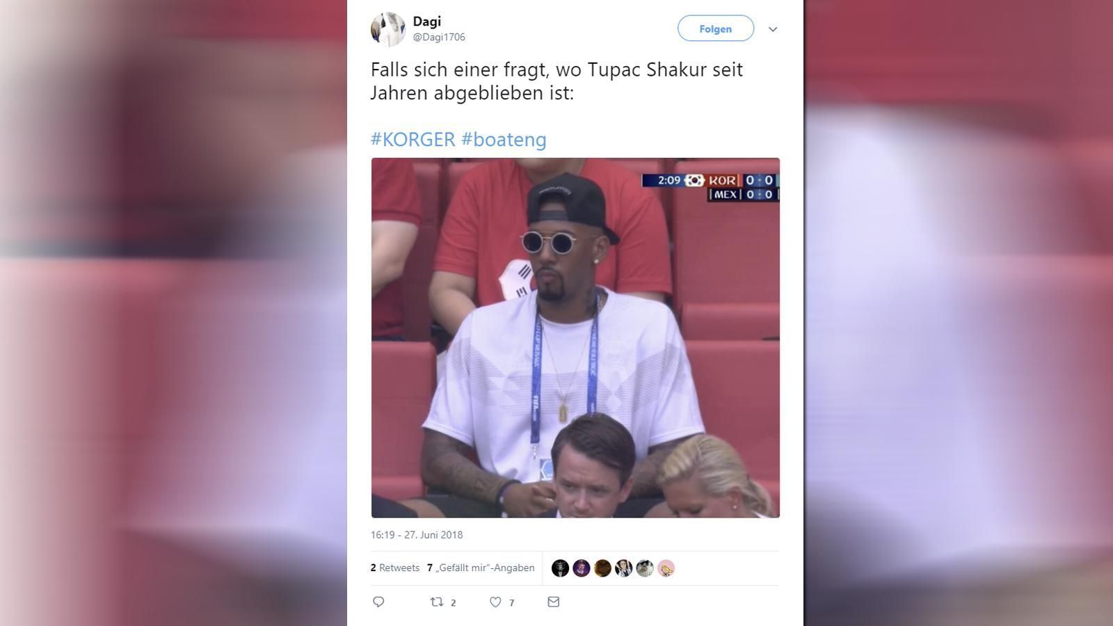 
                <strong>So lacht das Netz über Boatengs Swag-Auftritt</strong><br>
                Jerome Boateng könnte eines der größten Mysterien der Musikgeschichte gelöst haben. Oder auch nicht.
              