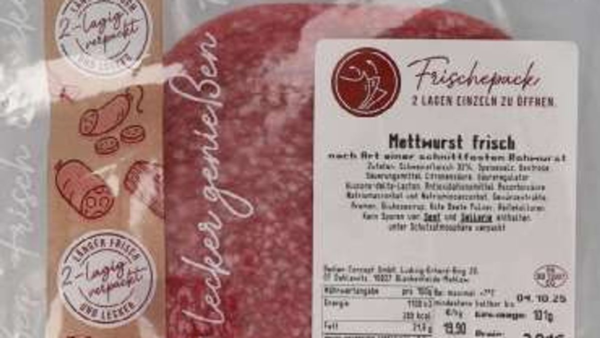 Die vom Rückruf betroffene Mettwurst