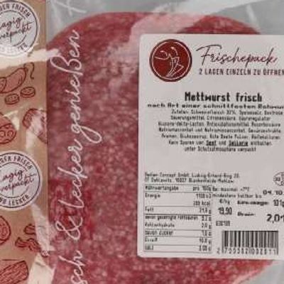 Die vom Rückruf betroffene Mettwurst