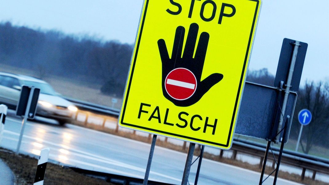 Warnschild für versehentliches Auffahren