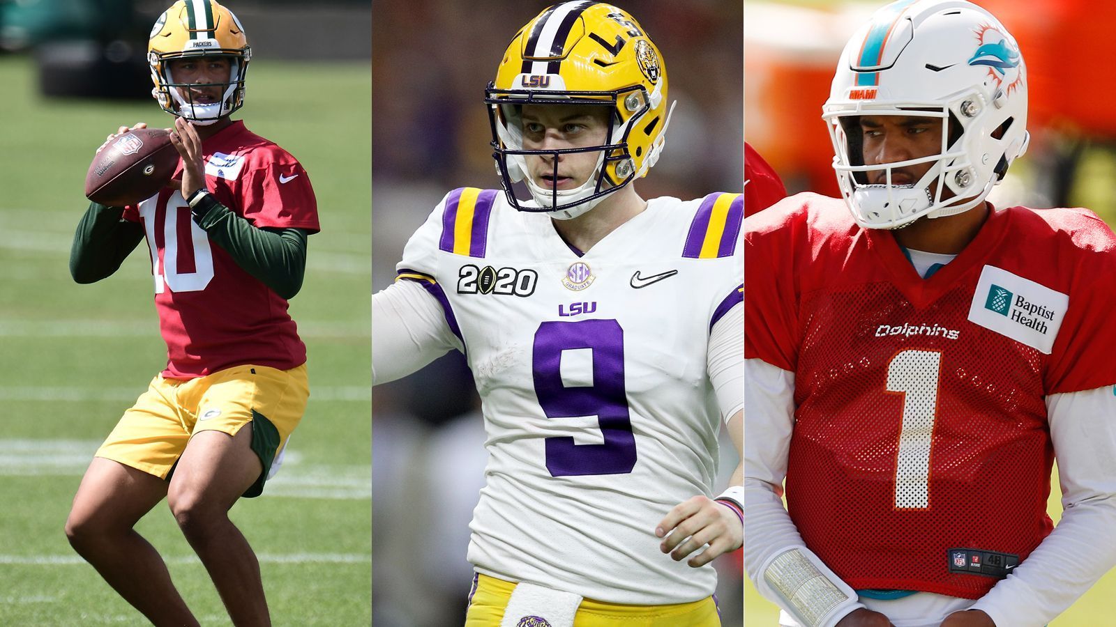 
                <strong>Start der Camps: Wie läuft es für die Rookie-Quarterbacks?</strong><br>
                Die Training Camps der NFL-Teams laufen, und auch die Rookie-Quarterbacks aus dem Draft wie Jordan Love, Joe Burrow oder Tua Tagovailoa können sich endlich in Szene setzen. Wir bringen Euch auf den neuesten Stand.
              