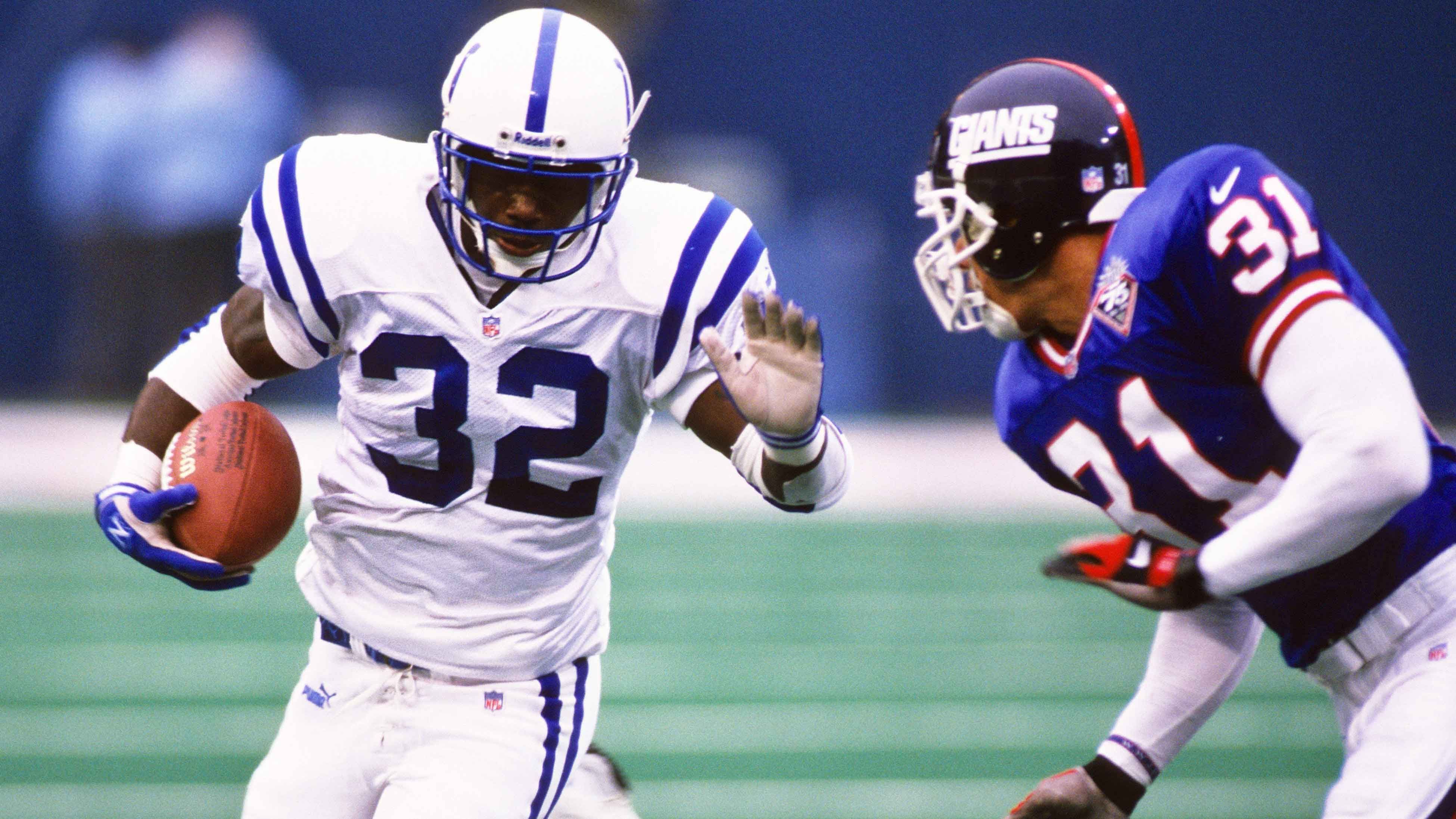 
                <strong>Indianapolis Colts: Edgerrin James</strong><br>
                9.226 Yards bei 2.188 Runs - 64 Touchdowns
              